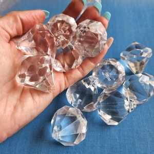 Pack of 10 Large Acrylic Gemstones Beads Jewelry Table Decoration Vase Filler